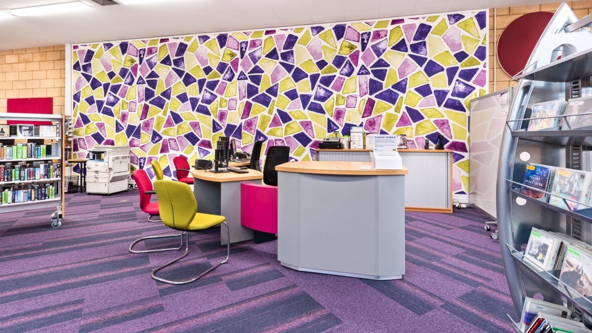 St Albans Library with Tessera Create Space carpet tiles 